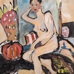 Acryl schilderij Maya Wildevuur (1944-2023), Naakt, bouwjaar 1995
